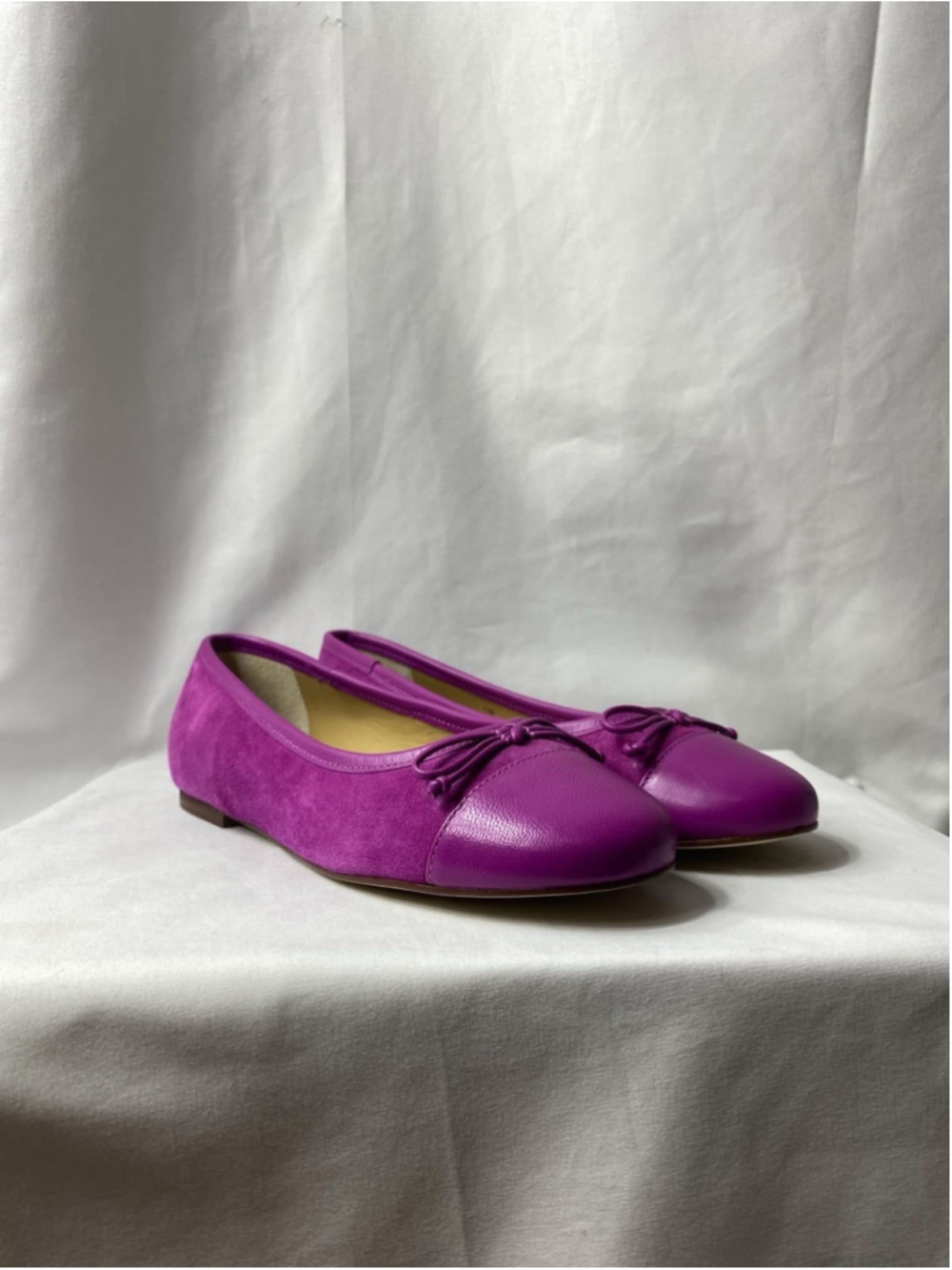 Talbots Blair Toe Cap Flats Women’s 5M Vivid Mulberry Suede Ballet Shoes Casual